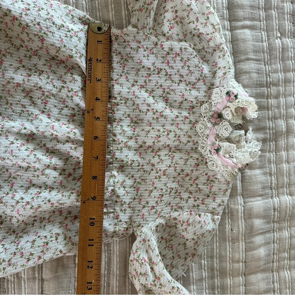 Vintage Floral Kids Nightgown - Pink and White
